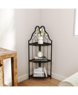 Streamdale 3-Tier Corner Shelf Freestanding Bookshelf for Home, Office, or Kitchen