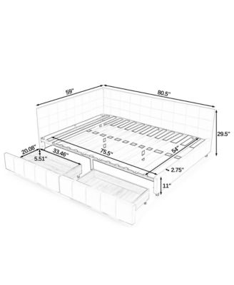Streamdale Tufted Upholstered Bed Frame with Comfortable Backrest
