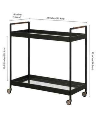 Riyo 33" Wide Rectangular Bar Cart