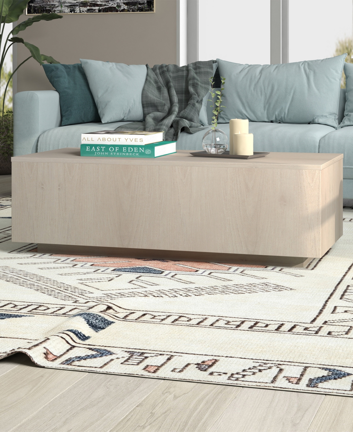 Hudson & Canal Paxton 48" Wide Rectangular Coffee Table