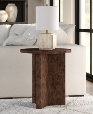 Anders 20" Wide Burled Side Table