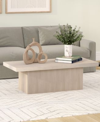 Torren 48" Wide Rectangular Fluted Coffee Table