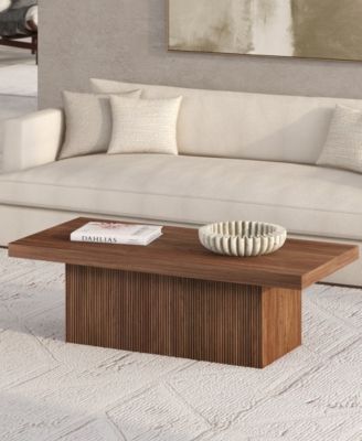 Torren 48" Wide Rectangular Fluted Coffee Table