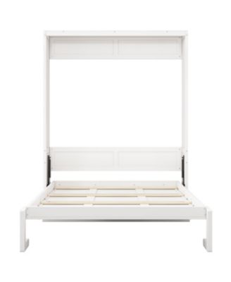 Full Size Murphy Bed,61.5-inch Cabinet Bed Folding Wall Bed with Desk Combo Perfect for Guest Room, Study, Office