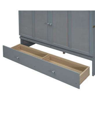  Full Size Murphy Bed with USB Port and a Large Drawer