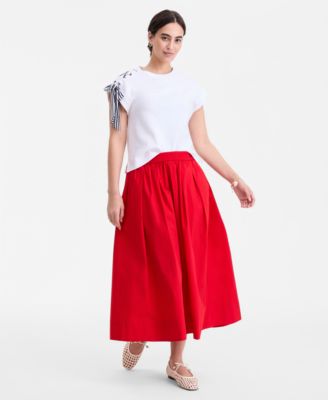 Women's Lace-Up Shoulder Muscle T-Shirt