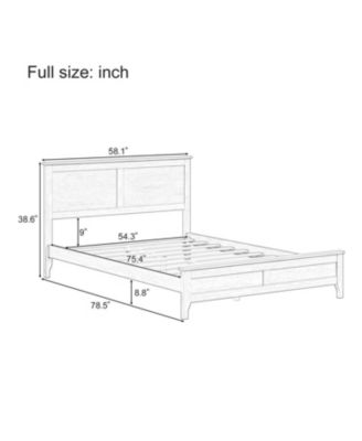 Solid Wood Full Platform Bed