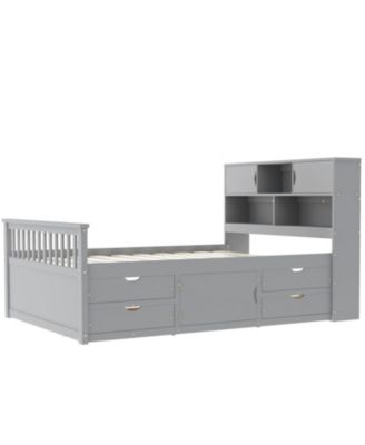 Captain Platform Bed Frame w/ Storage & Drawers