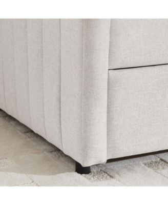 Twin Daybed with Trundle Linen Daybed