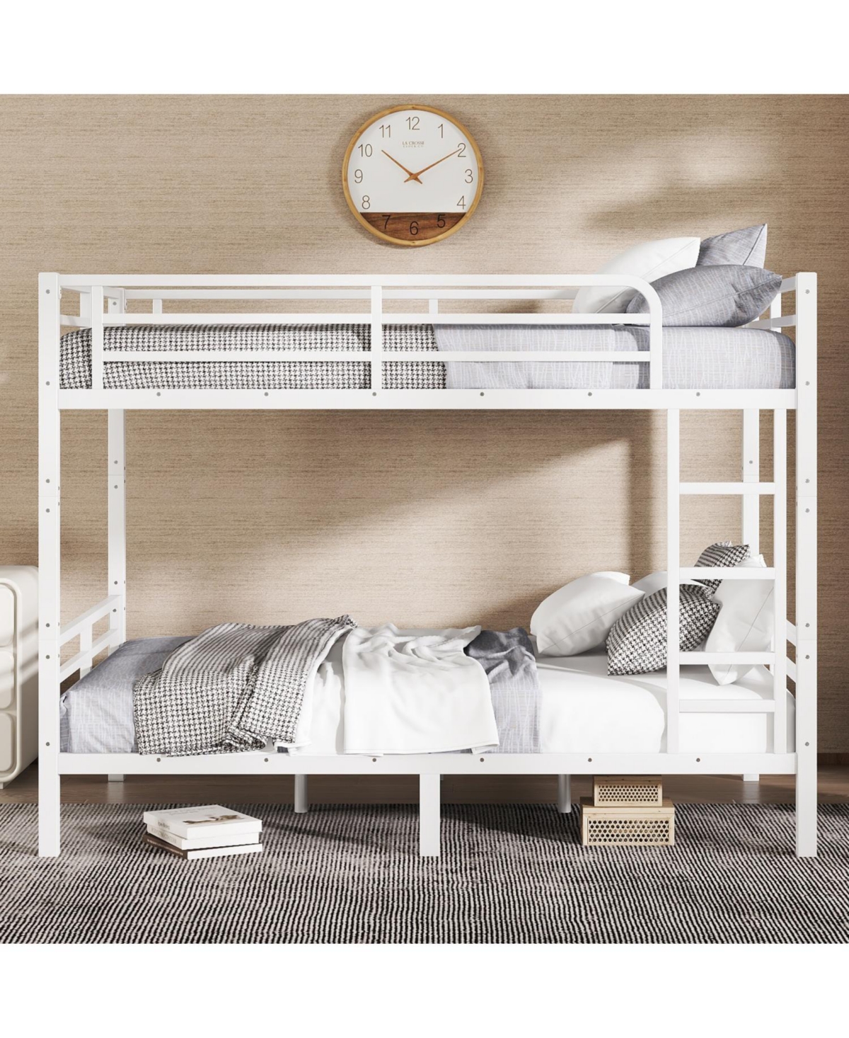 Streamdale Furniture Full Xl over Full Xl Metal Bunk Bed
