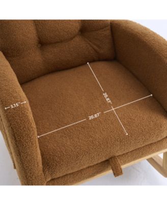 Caramel Rocking Chair with Footrest