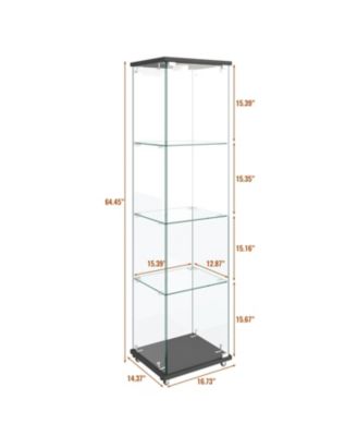 LED Glass Display Cabinet - Black
