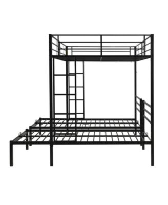 Triple Bunk Bed Full Over Twin Metal Frame