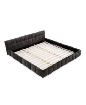 King Upholstered Platform Bed Frame - Dark Gray