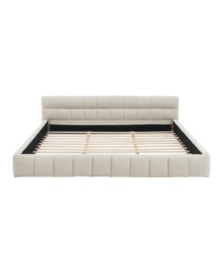 King Upholstered Platform Bed Frame