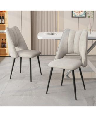 Modern Beige 4-Chair Dining Set
