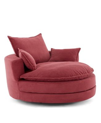 Streamdale 360 Swivel Barrel Chair with Pillows