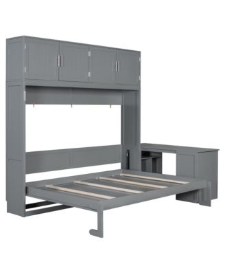 Queen Murphy Bed with Desk & Storage