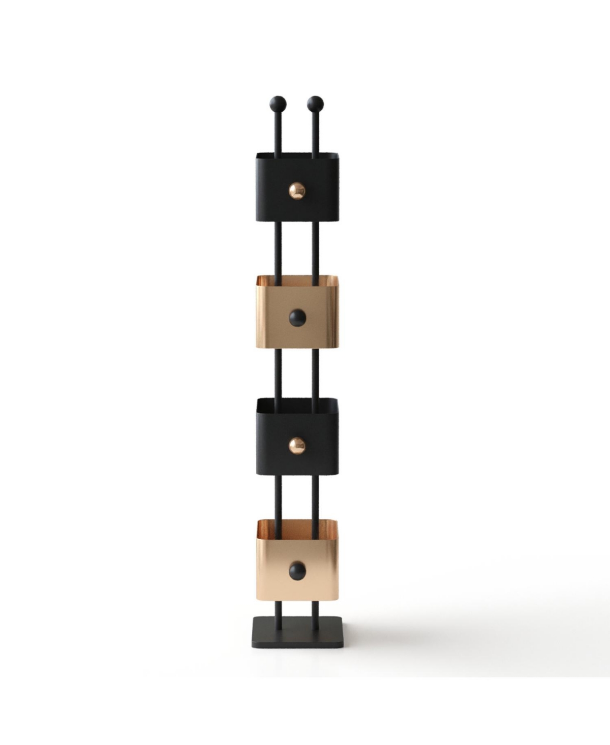 Streamdale Furniture Golden Box Bookshelf/Bedside Shelf/Side Table/Magazine Rack