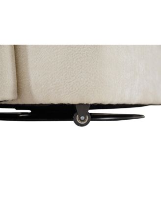 Swivel Chair with Pillows - Beige