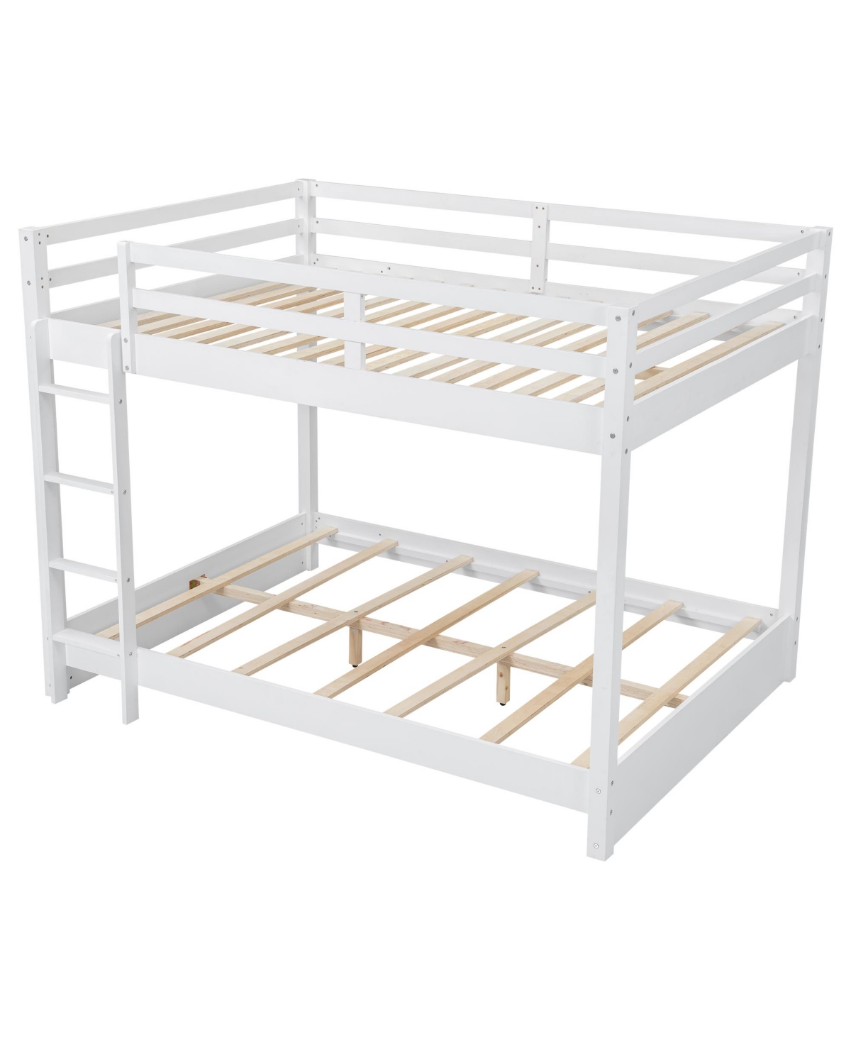 Streamdale Furniture Wood Queen Size Bunk Bed with Ladder