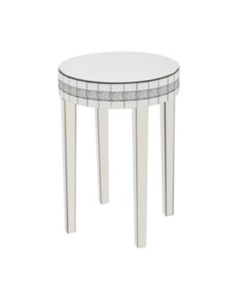  Round Mirror Breakfast Table, Diamond Pedestal, Bistro Style