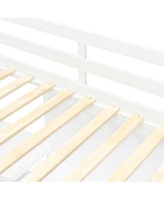 Twin Loft Bed with Shelves, Desk & Board - Gray