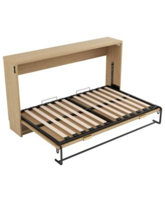 Twin XL Size Murphy Bed with LED Light, can be Folded into a Cabinet