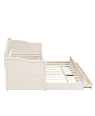 Streamdale Twin Daybed with Trundle & Storage, Upholstered Backrest