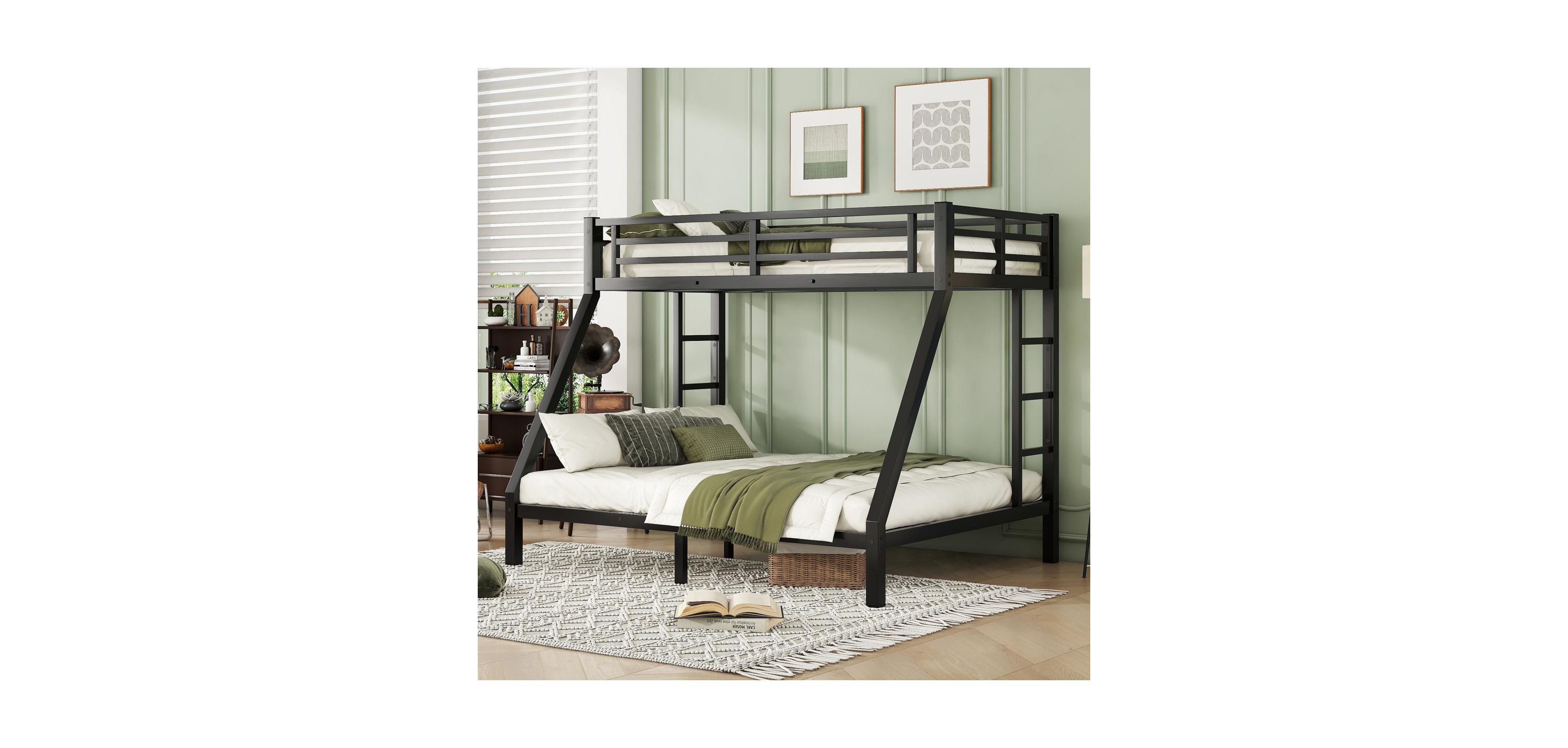 Streamdale Furniture Metal Twin Xl/Queen Bunk Bed