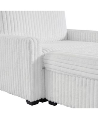  Upholstered Chesterfield Sofa Couch - Large White