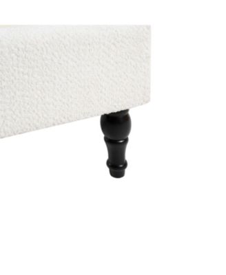 Queen Bed Frame, 55.5" Upholstered Headboard, Boucle Fabric