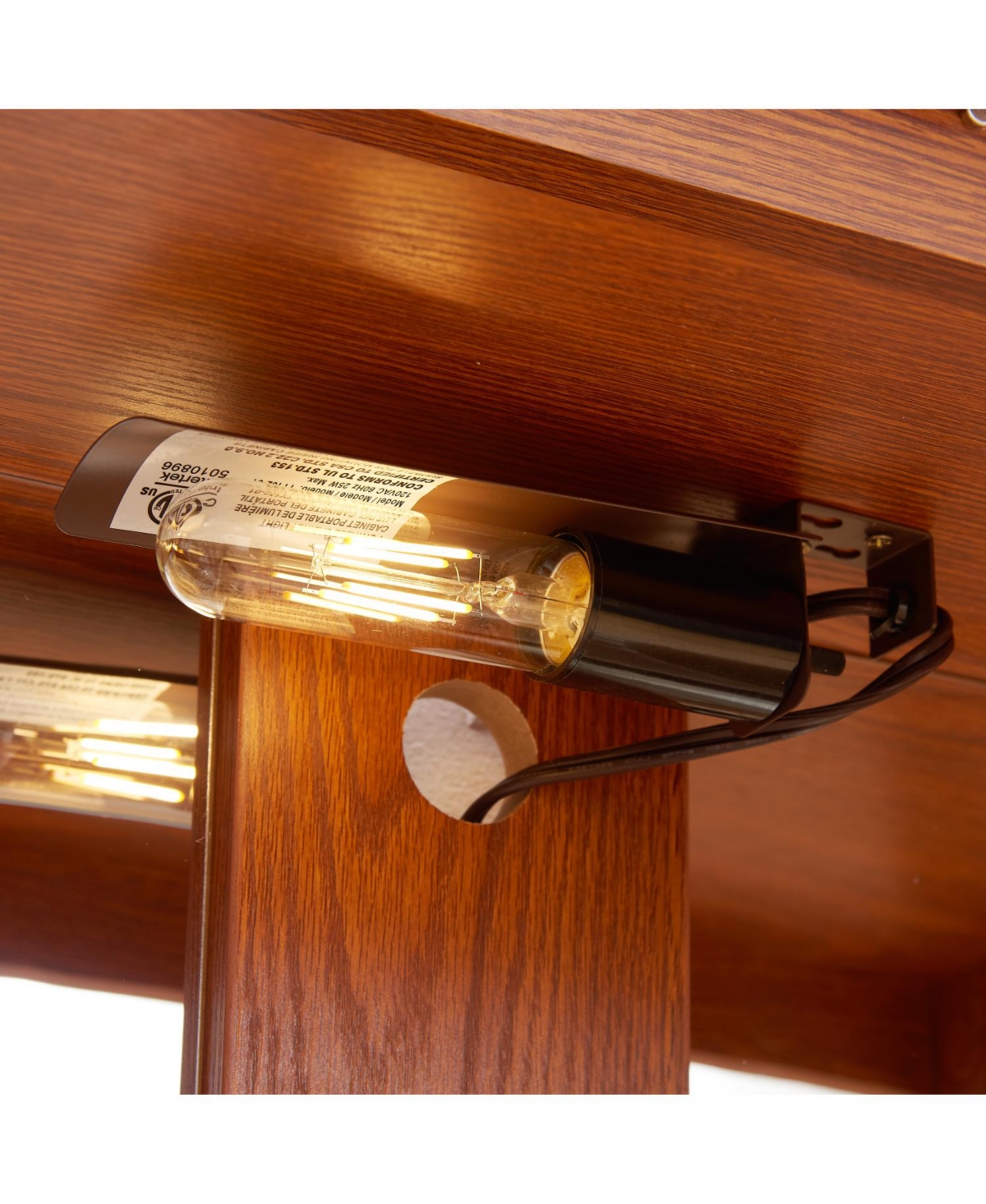 Streamdale Furniture Lighted Glass Curio Cabinet - 2-Door Display, Drawer