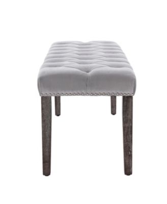 Streamdale Tufted Velvet Bench Ottoman