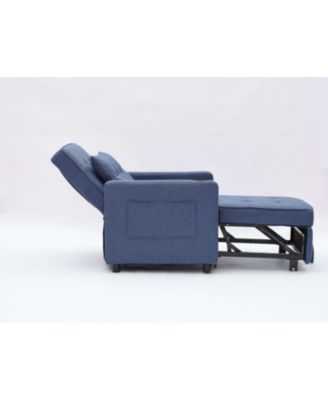 3-in-1 Convertible Sleeper Chair Bed - Linen