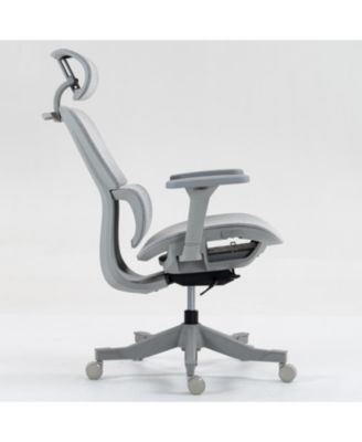 Ergonomic Mesh Office Chair- 4D Armrests, 360 Swivel, Silent Wheels