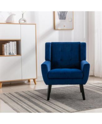  Velvet Accent Chair with Black Legs