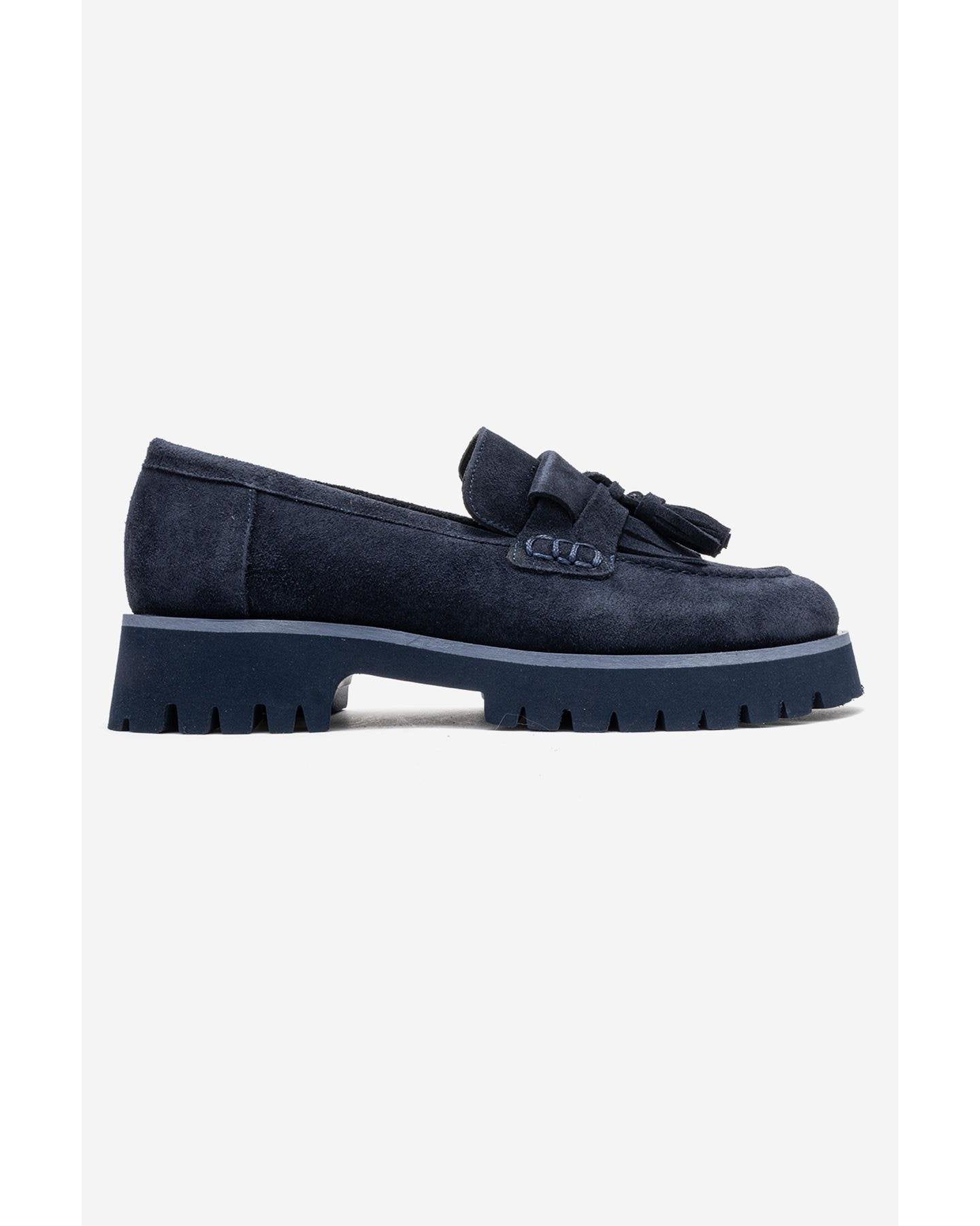 Женские туфли Forever & Always Shoes Poen Leather Tassel Loafer, цвет: Чёрный замшевый кожаный — фото 7