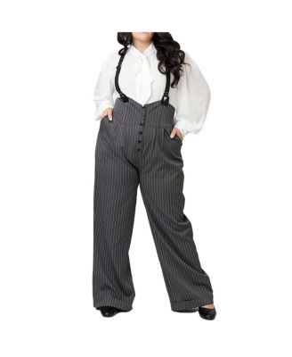 Women's Plus Size Thelma High Waist Suspender Pants