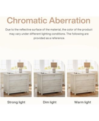 Large Farmhouse Night Stand with Storage for Bedroom