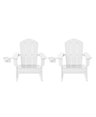 Outdoor HDPE Plastic Preschool Toddler Classic Adirondack Rocking Chairs