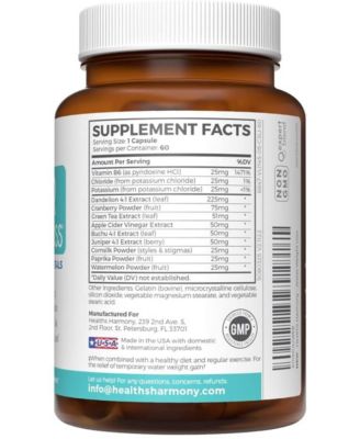 Water Weight Loss Capsules, Diuretic Water Pills for Bloating Relief, Weight Loss for Men & Women