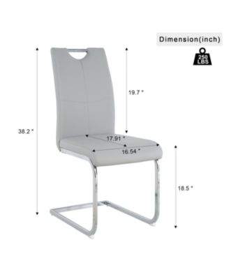 Faux Leather Padded Dining Chairs Set Of 2