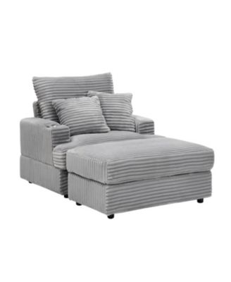 Streamdale Cozy 39" Spring Armchair & Ottoman Set