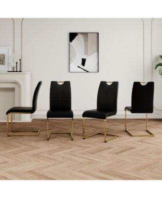 Streamdale Faux Leather Dining Chairs Set of 4