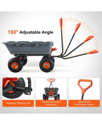 SUGFIT Poly Dump Cart with 800 lbs Capacity & Easy-Pour Design