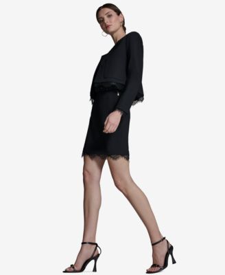 Women's Padded Shoulder Open Front Jacket