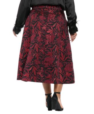 Plus Size Pleated Ballgown Skirt