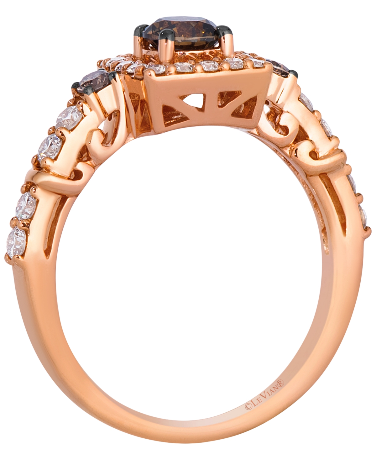 Le Vian Chocolate Diamond (0.53 ct. t.w.) & Nude Diamond (0.45 ct. t.w.) Ring in 14k Strawberry Gold