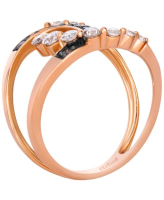 Nude Diamond (0.53 ct. t.w.) & Chocolate Diamond (0.20 ct. t.w.) Ring in 14k Strawberry Gold